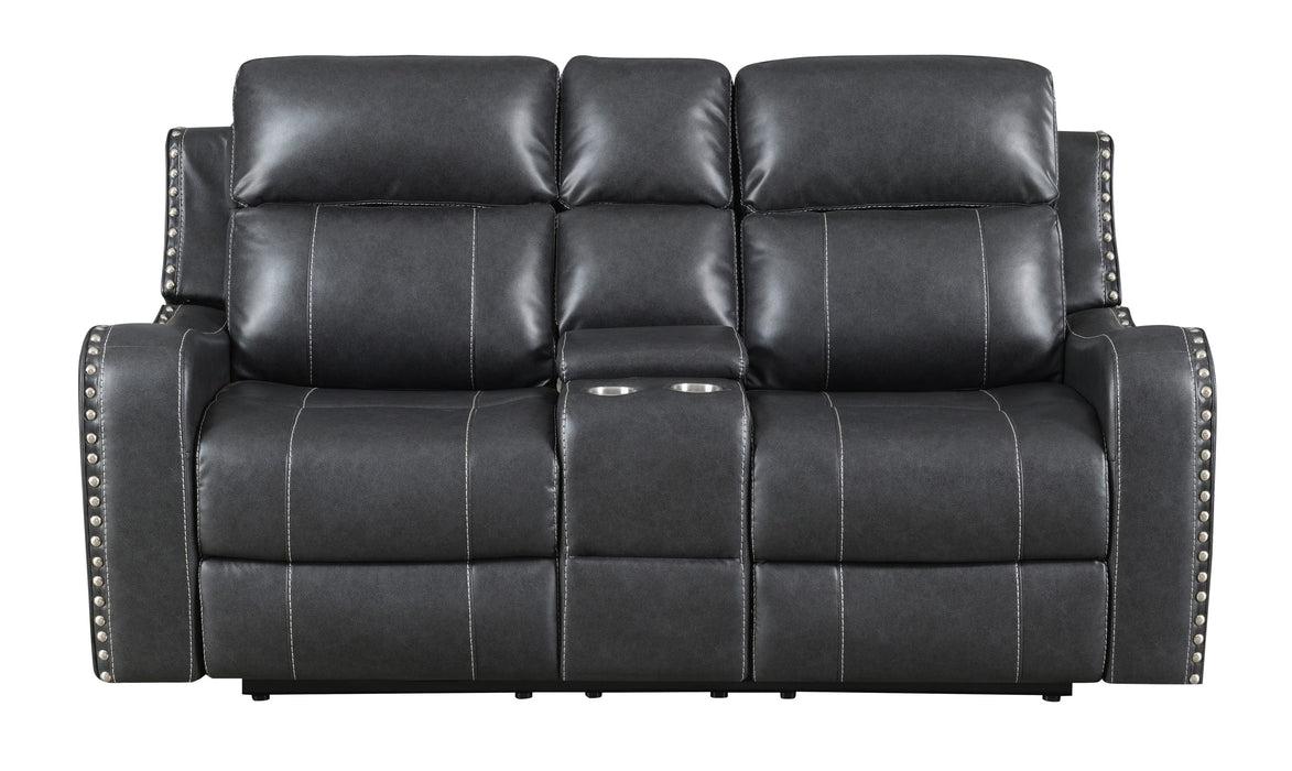 Console Reclining Loveseat Dark Grey image